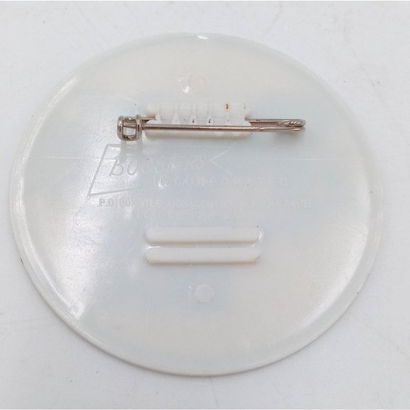 Bush Hog Pinback Button Roarin Back Vintage Advertising Promo Razorback Mower - Picture 3 of 5